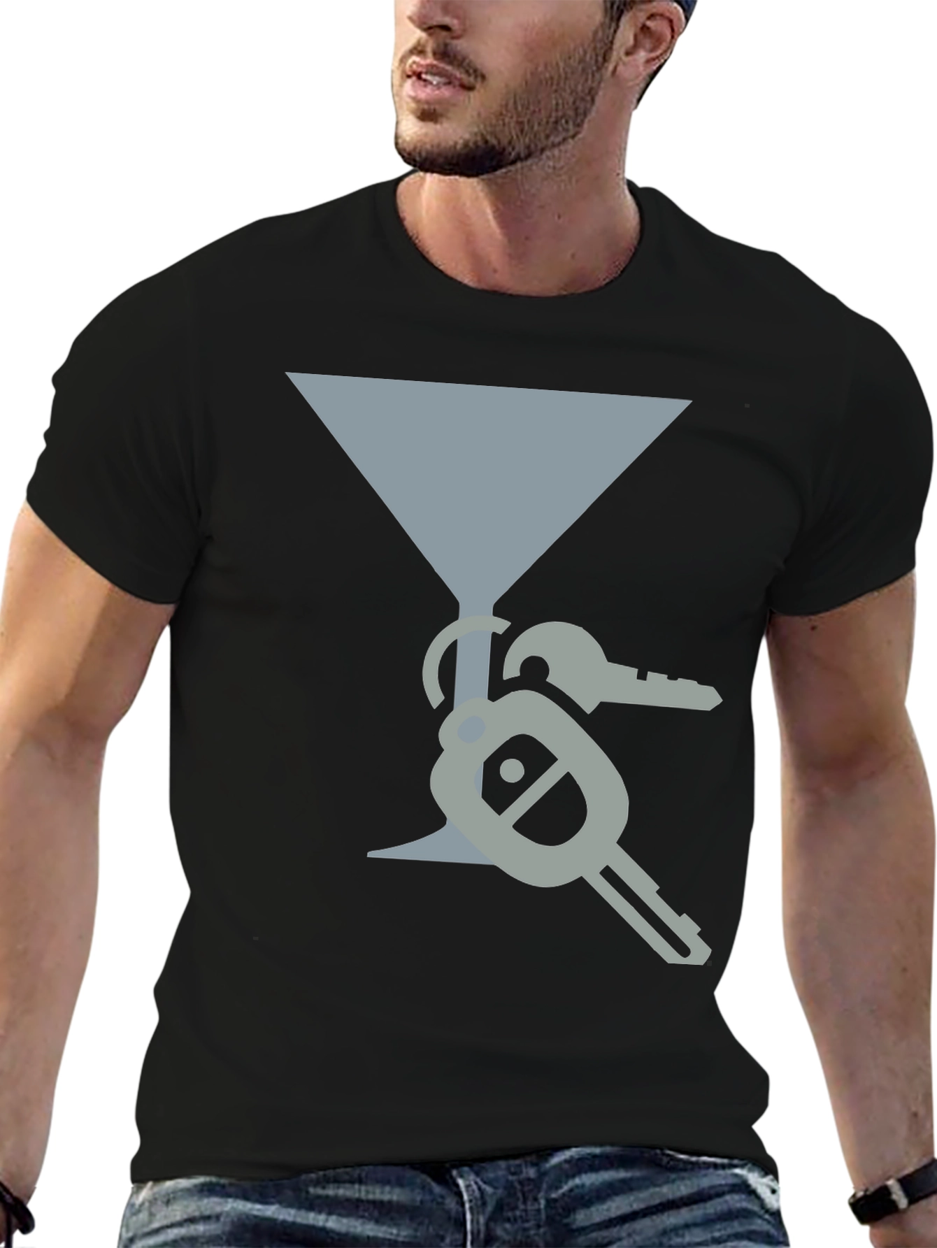 Martini Glass & Keys Graphic Tee