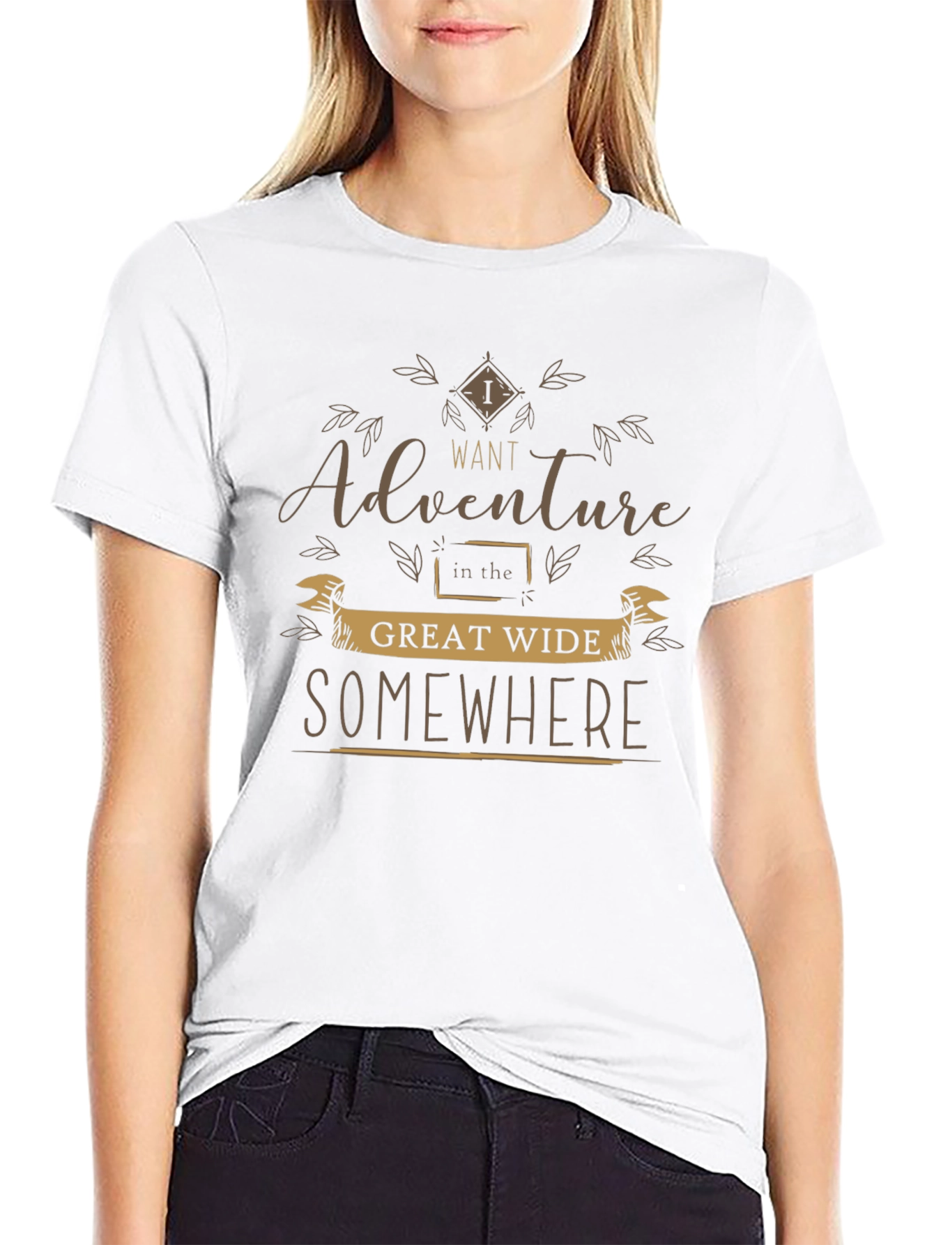 Adventure Awaits Black Graphic Tee