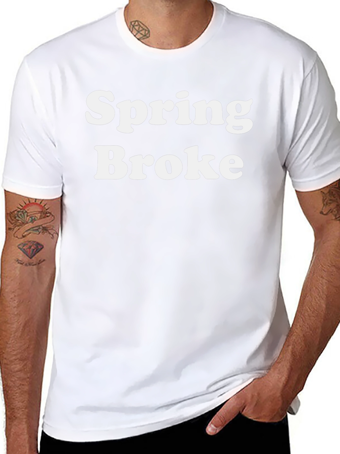 Spring Broke Black Graphic T-Shirt