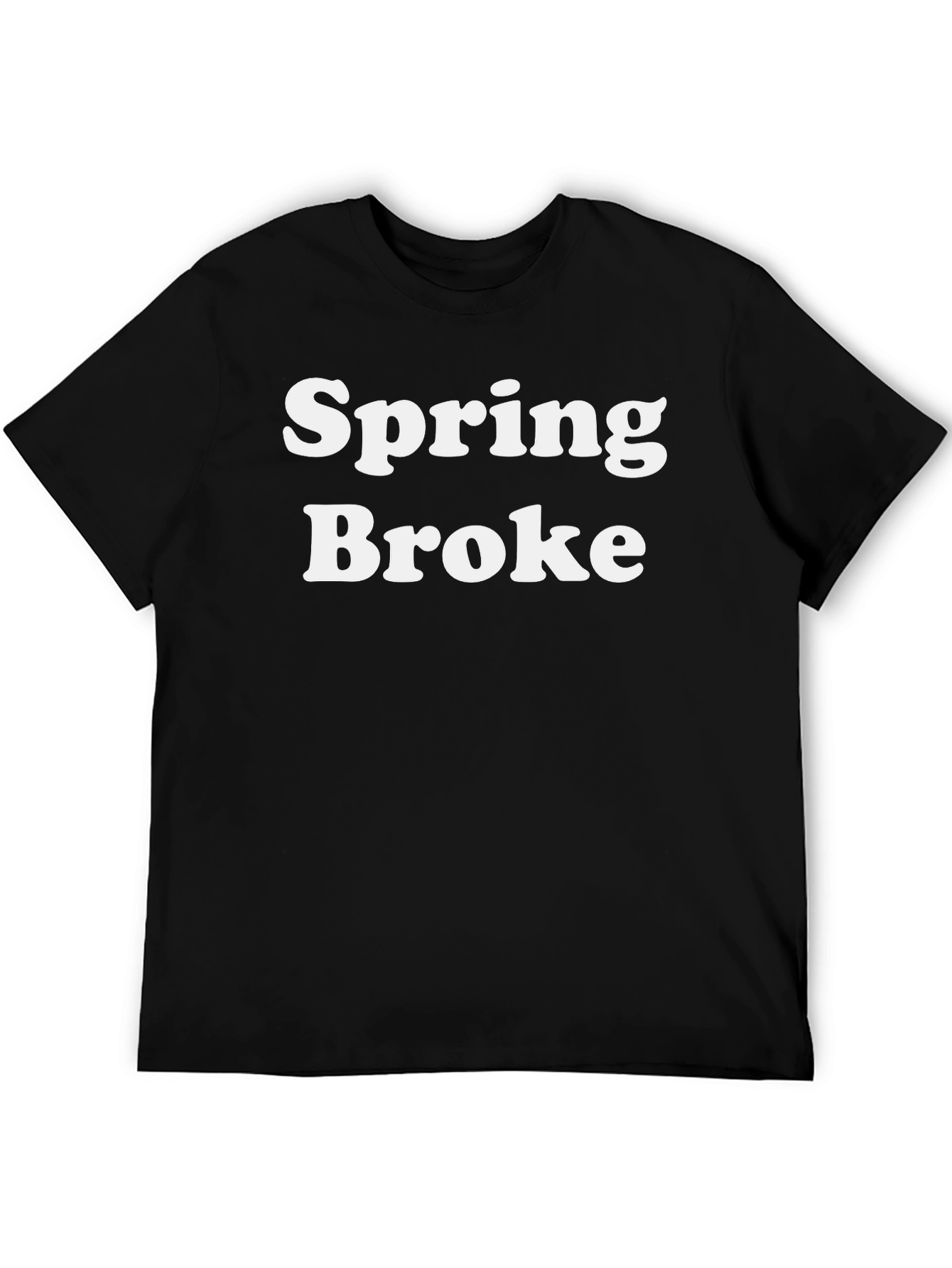 Spring Broke Black Graphic T-Shirt