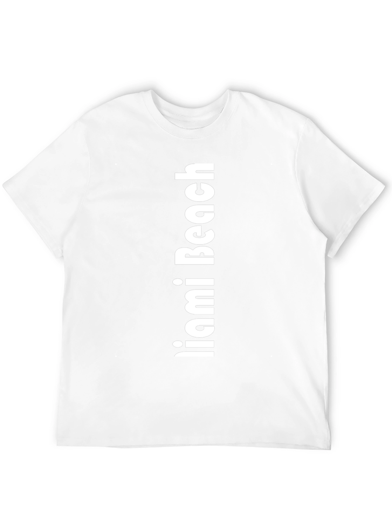 Miami Beach Black Graphic Tee