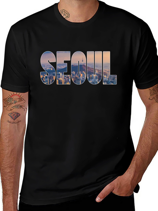 Seoul Skyline Graphic T-Shirt