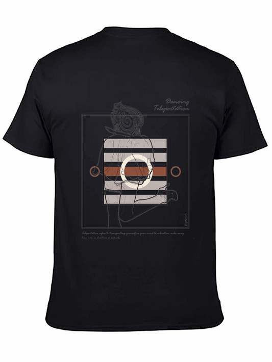 Abstract Graphic Print T-Shirt - Modern Style