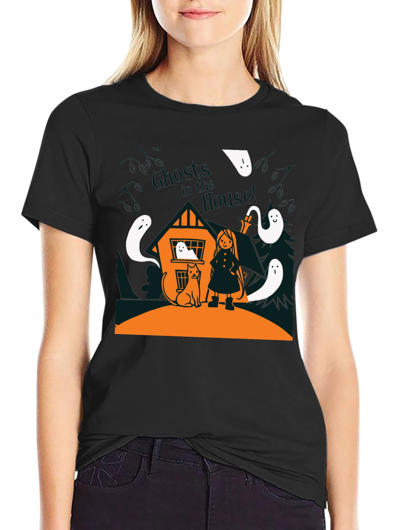 Ghost House Halloween T-Shirt
