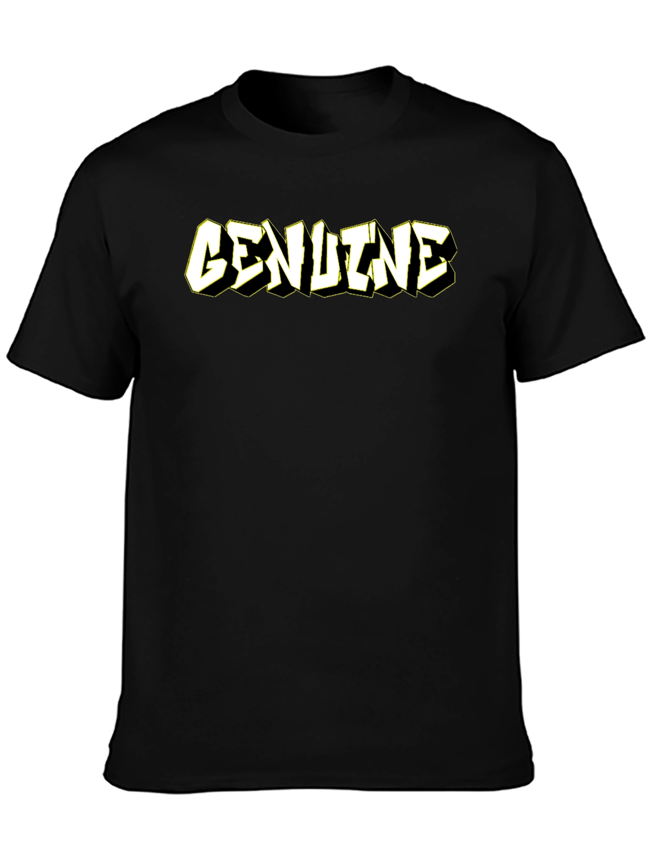 Genuine Graphic Tee - Premium Black Cotton
