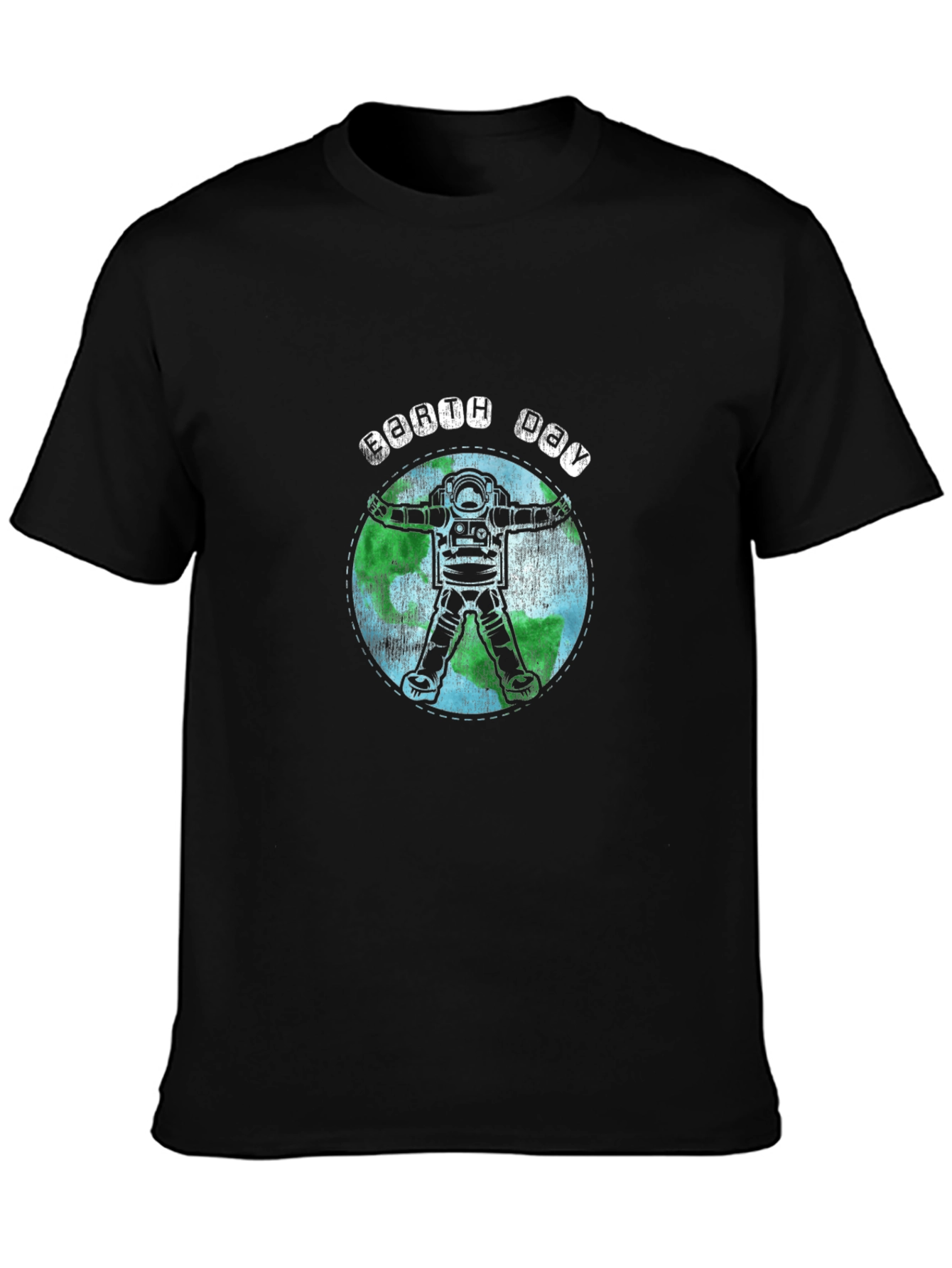 Earth Day Astronaut Graphic Tee - Black Unisex Shirt