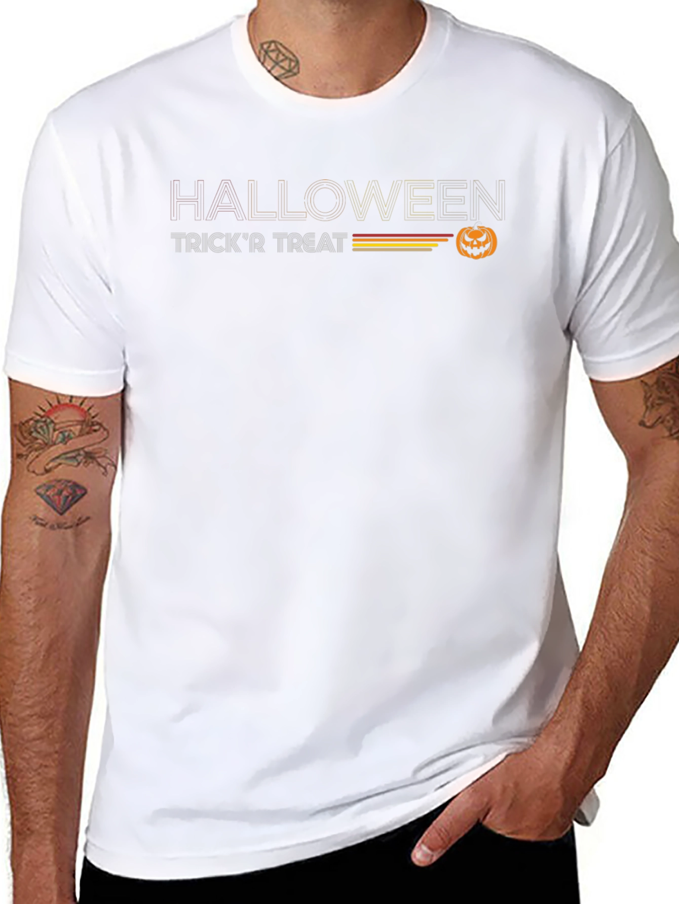 Halloween Trick r Treat Retro Style Graphic T-Shirt