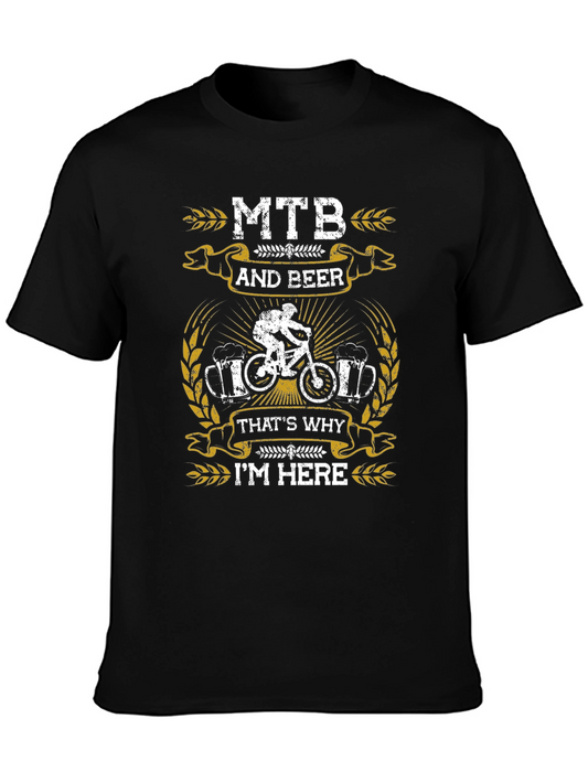 MTB and Beer Graphic T-Shirt