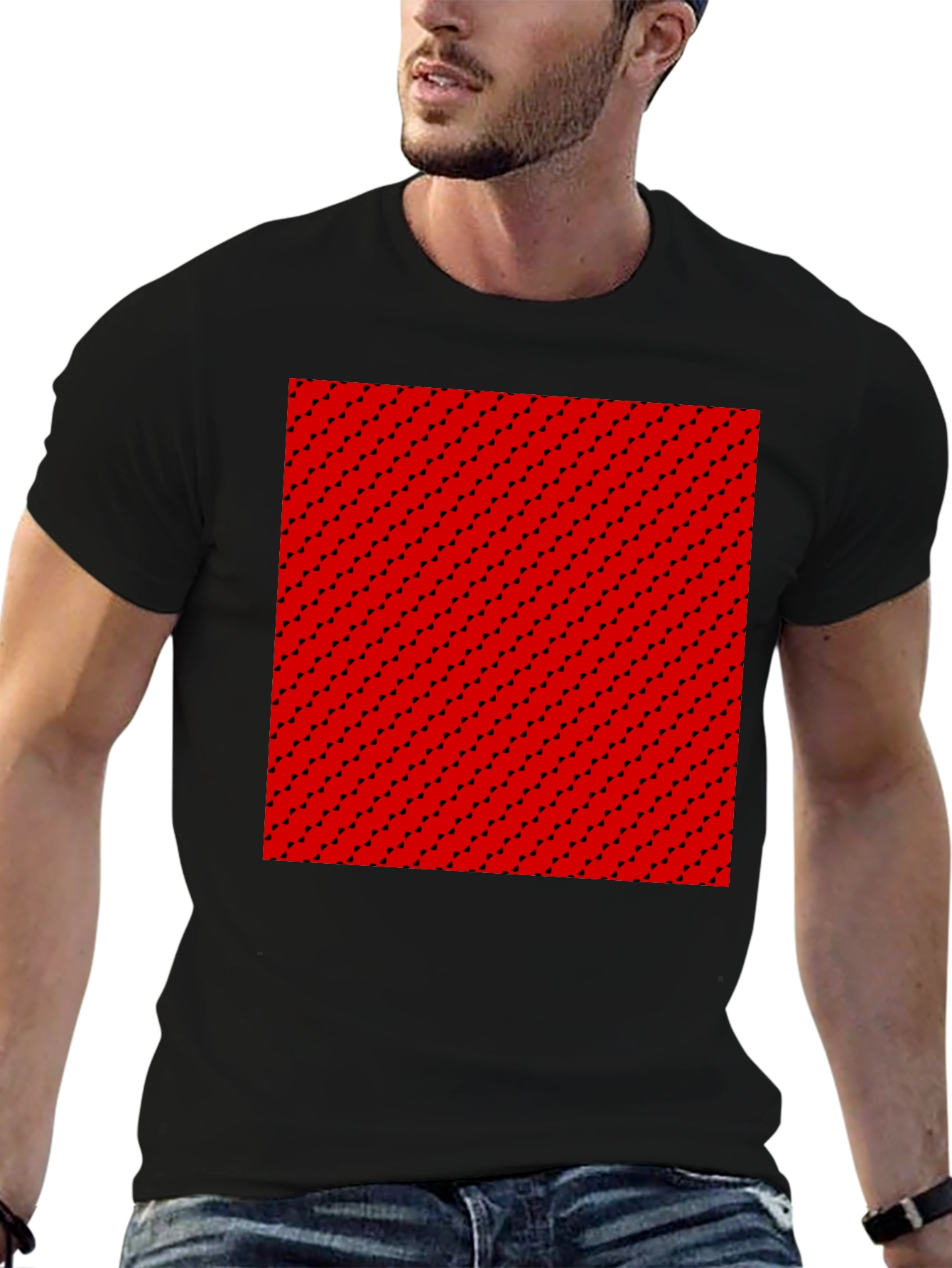 Red Patterned Tee