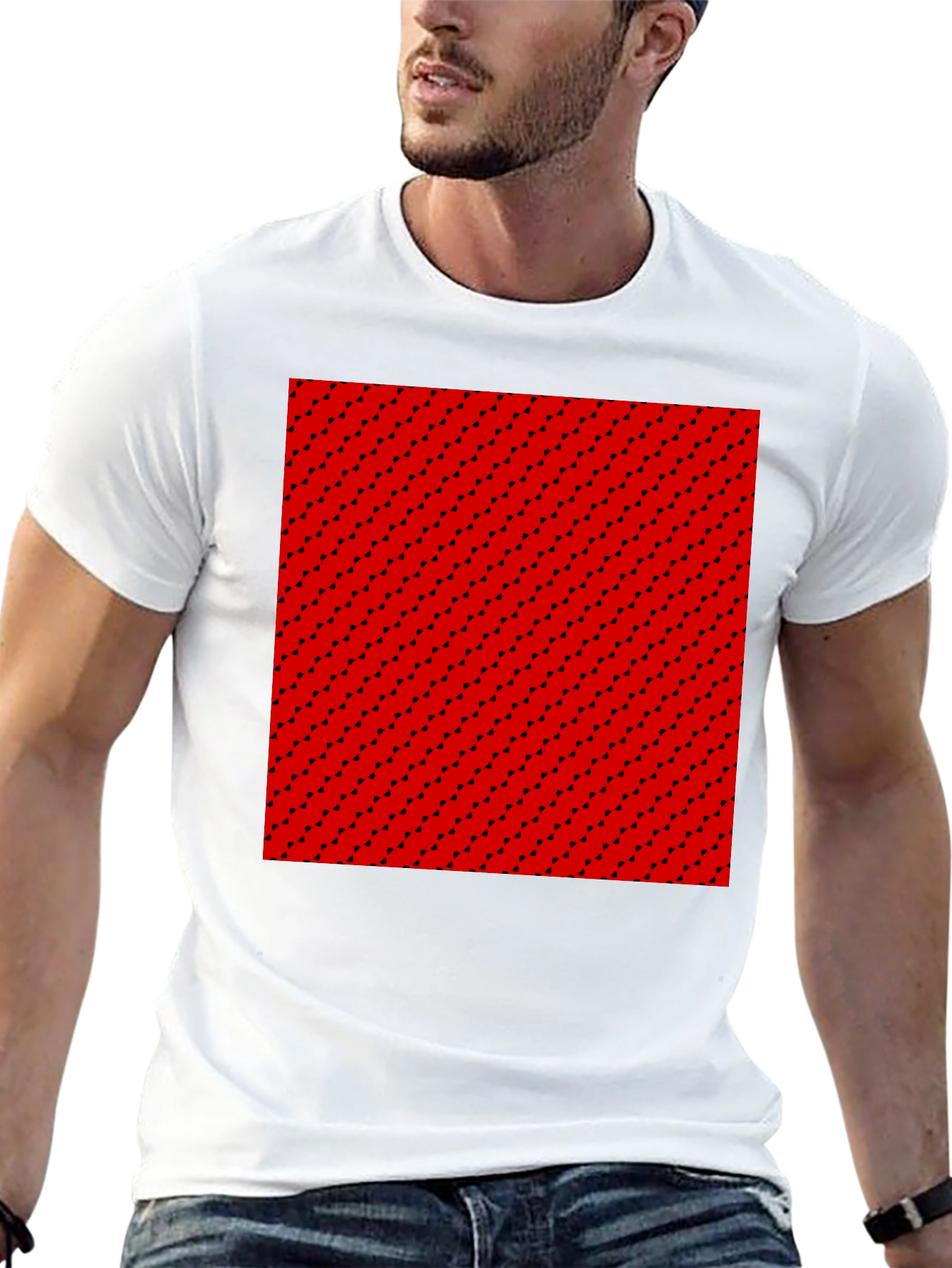 Red Patterned Tee
