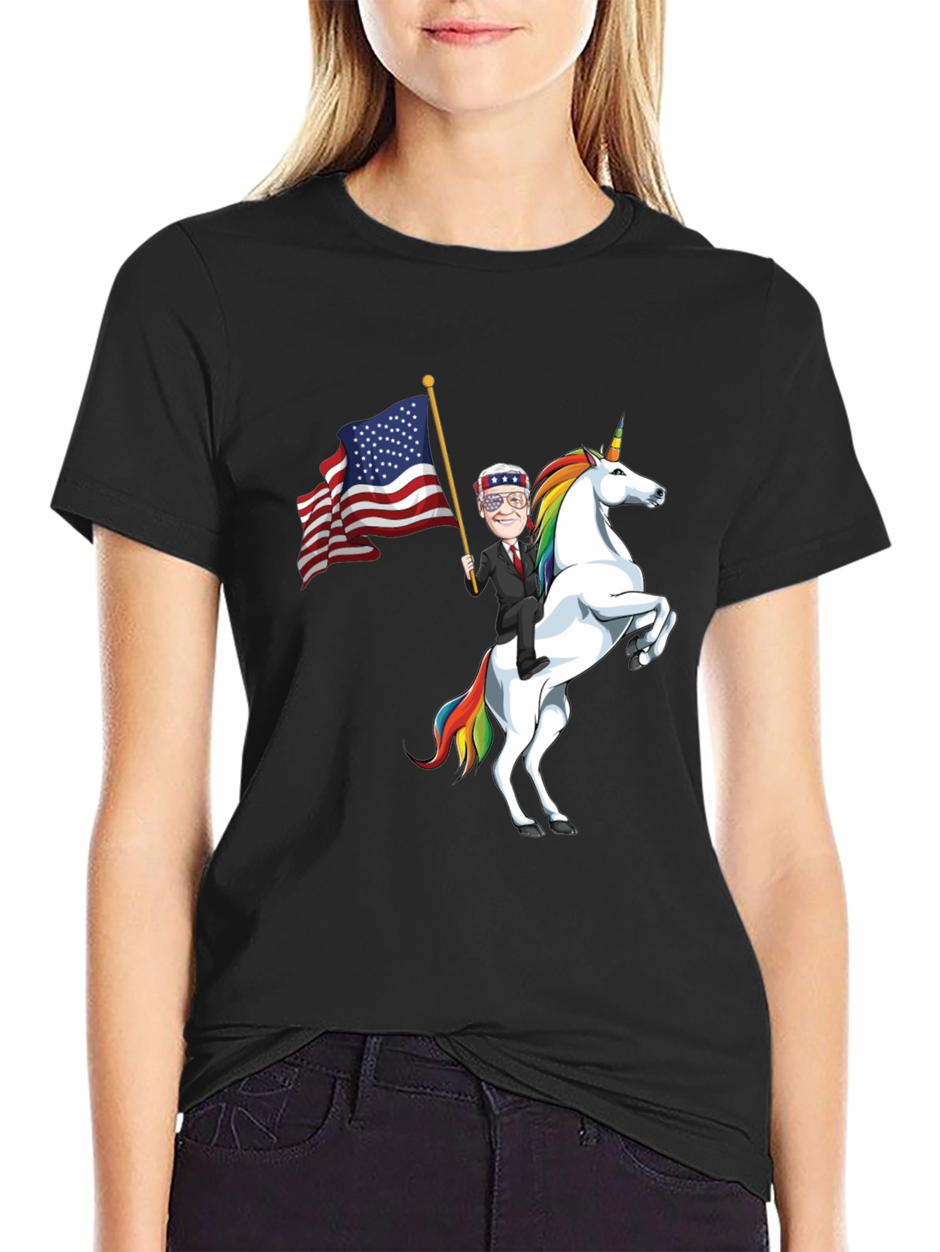 Patriotic Joe Biden Unicorn Graphic Tee
