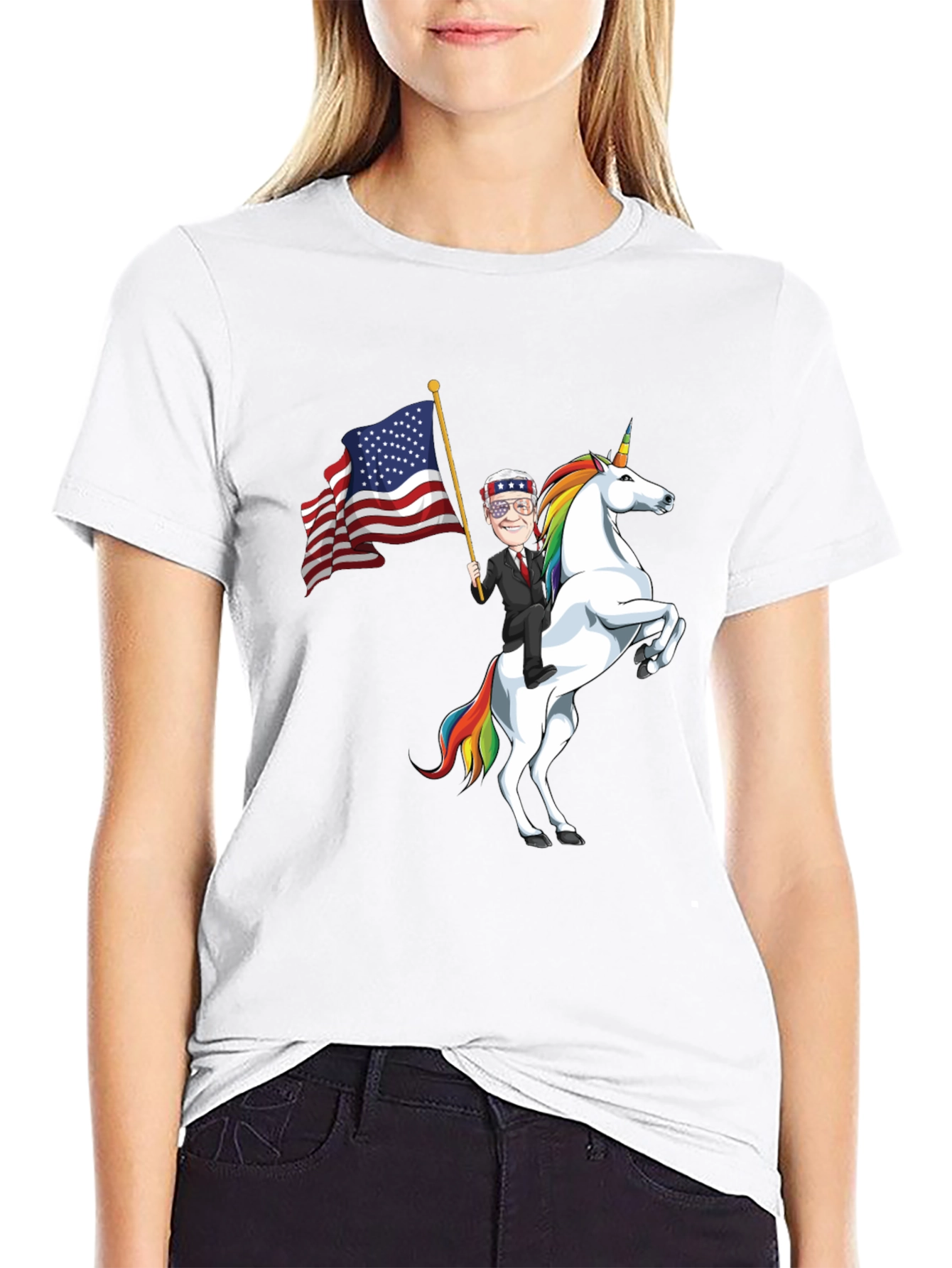 Patriotic Joe Biden Unicorn Graphic Tee