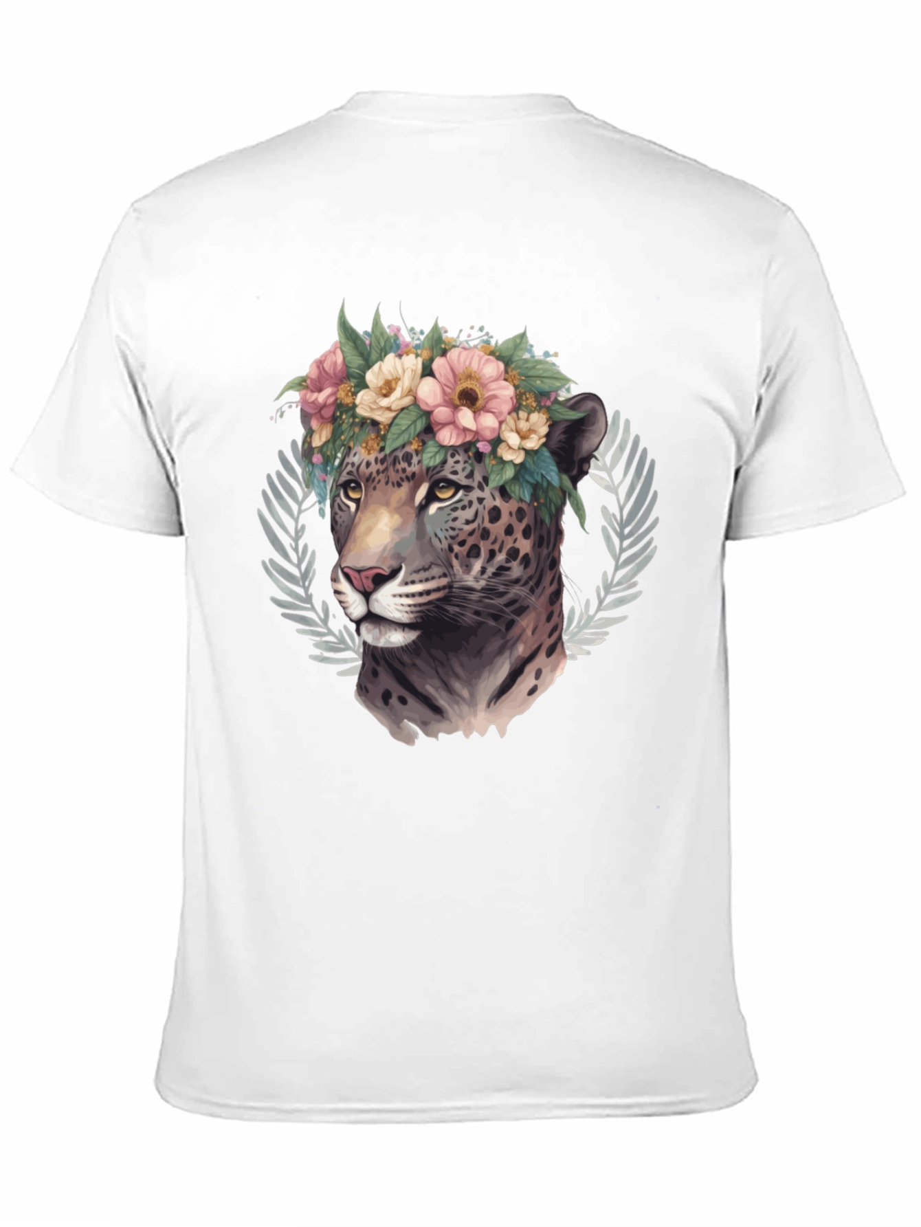 Floral Jaguar Graphic Tee - Stylish & Unique