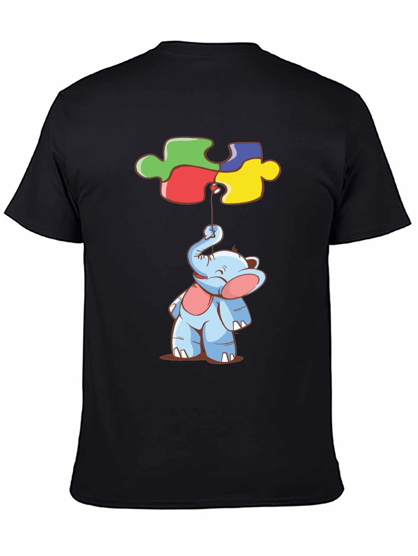 Elephant Autism Awareness Puzzle Piece T-Shirt