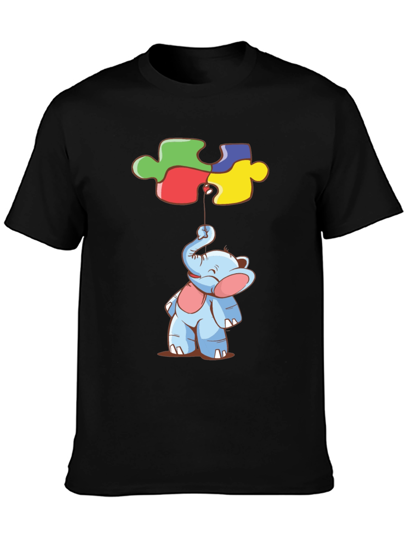 Elephant Autism Awareness Puzzle Piece T-Shirt