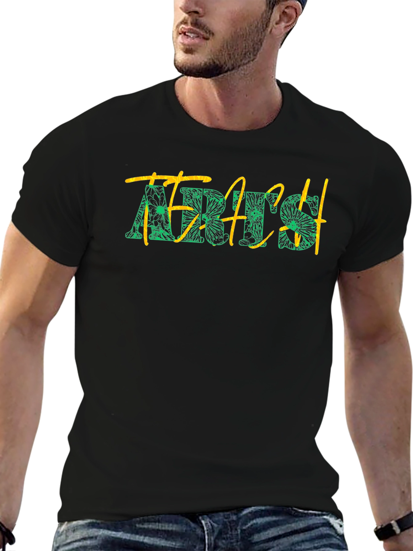 Floral Teach T-Shirt - Black