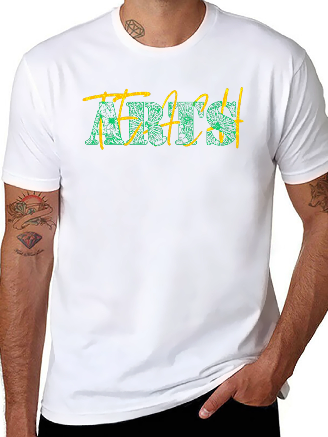 Floral Teach T-Shirt - Black