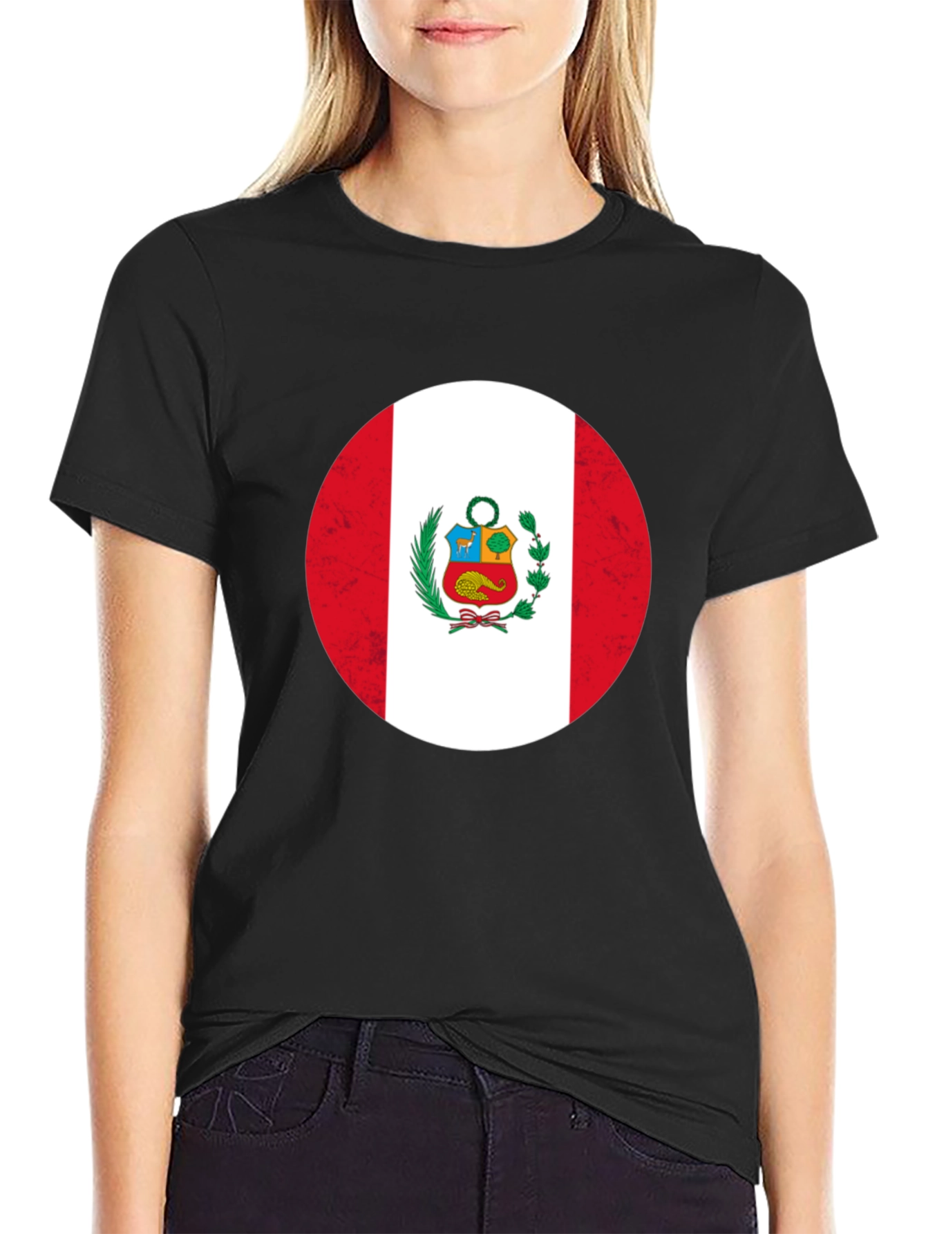 Peru Flag T-Shirt - Black Patriotic Tee