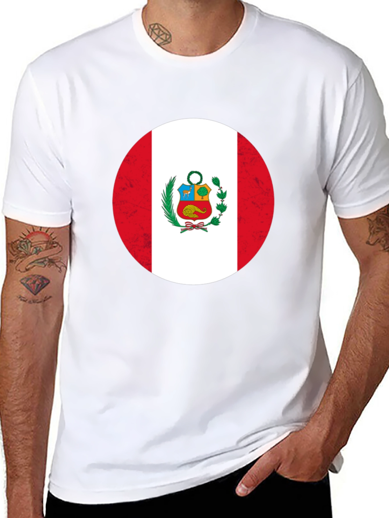 Peru Flag T-Shirt - Black Patriotic Tee