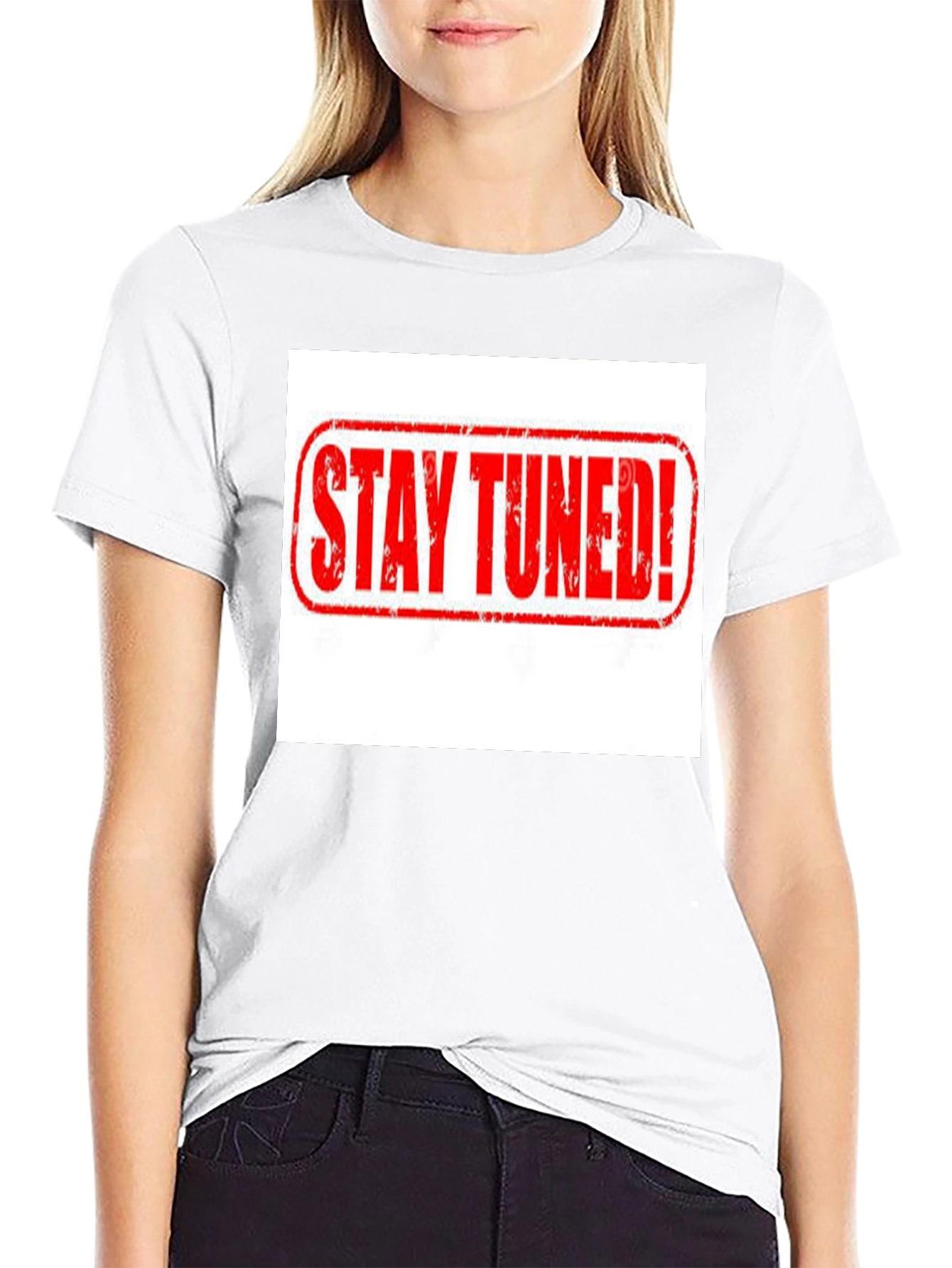 Stay Tuned! Graphic Black T-Shirt