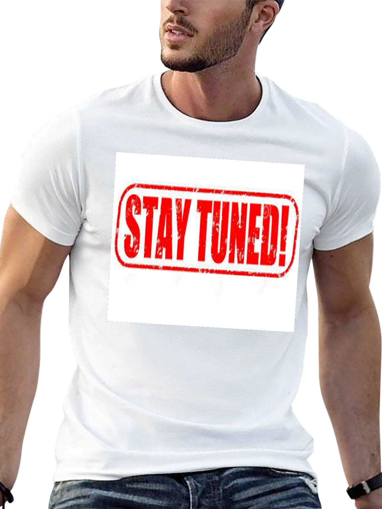 Stay Tuned! Graphic Black T-Shirt