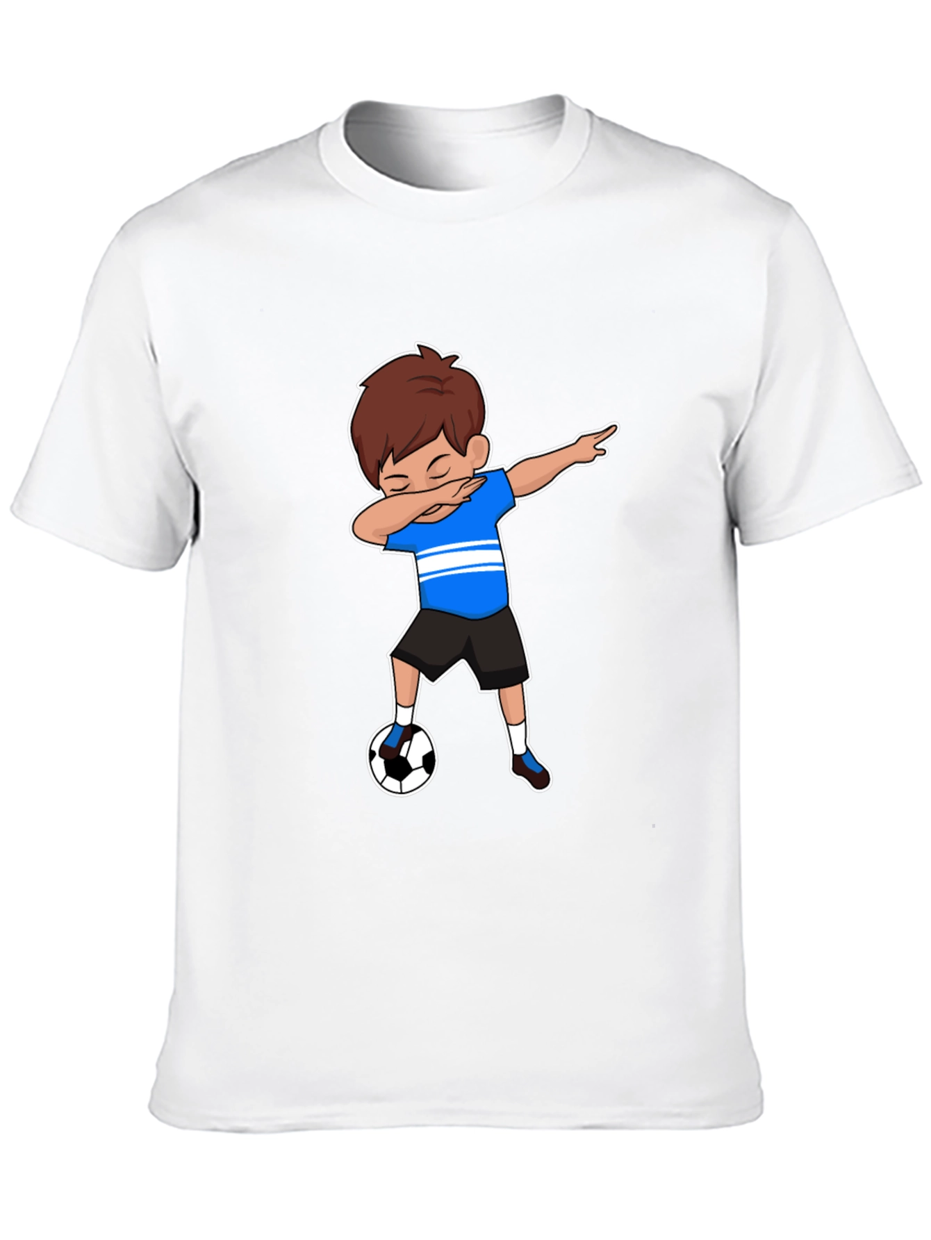 Boy Dabbing Soccer T-Shirt - Black
