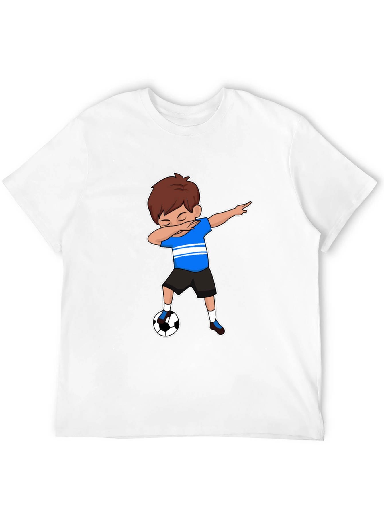 Boy Dabbing Soccer T-Shirt - Black