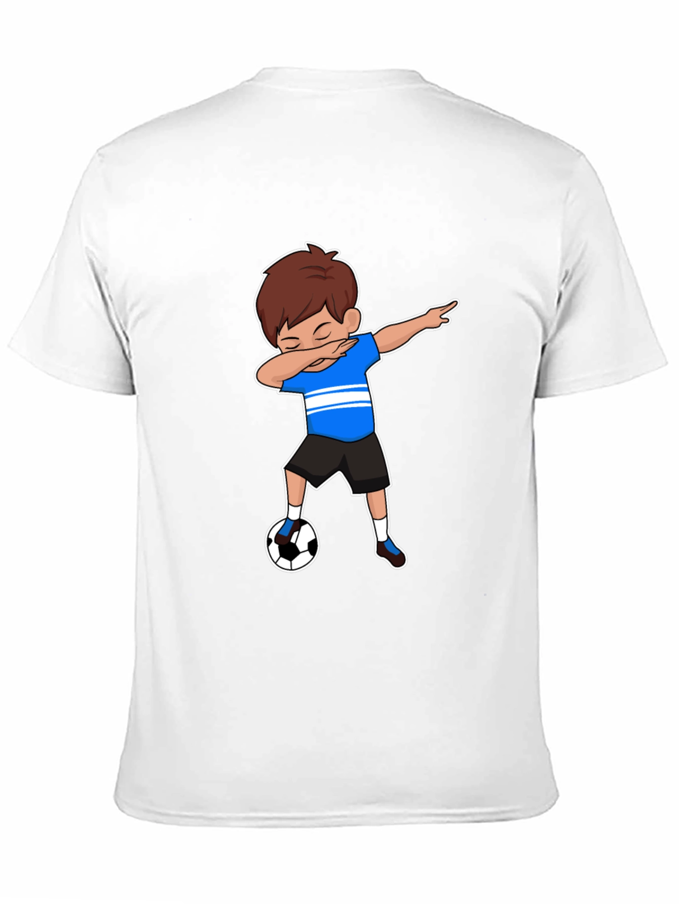 Boy Dabbing Soccer T-Shirt - Black