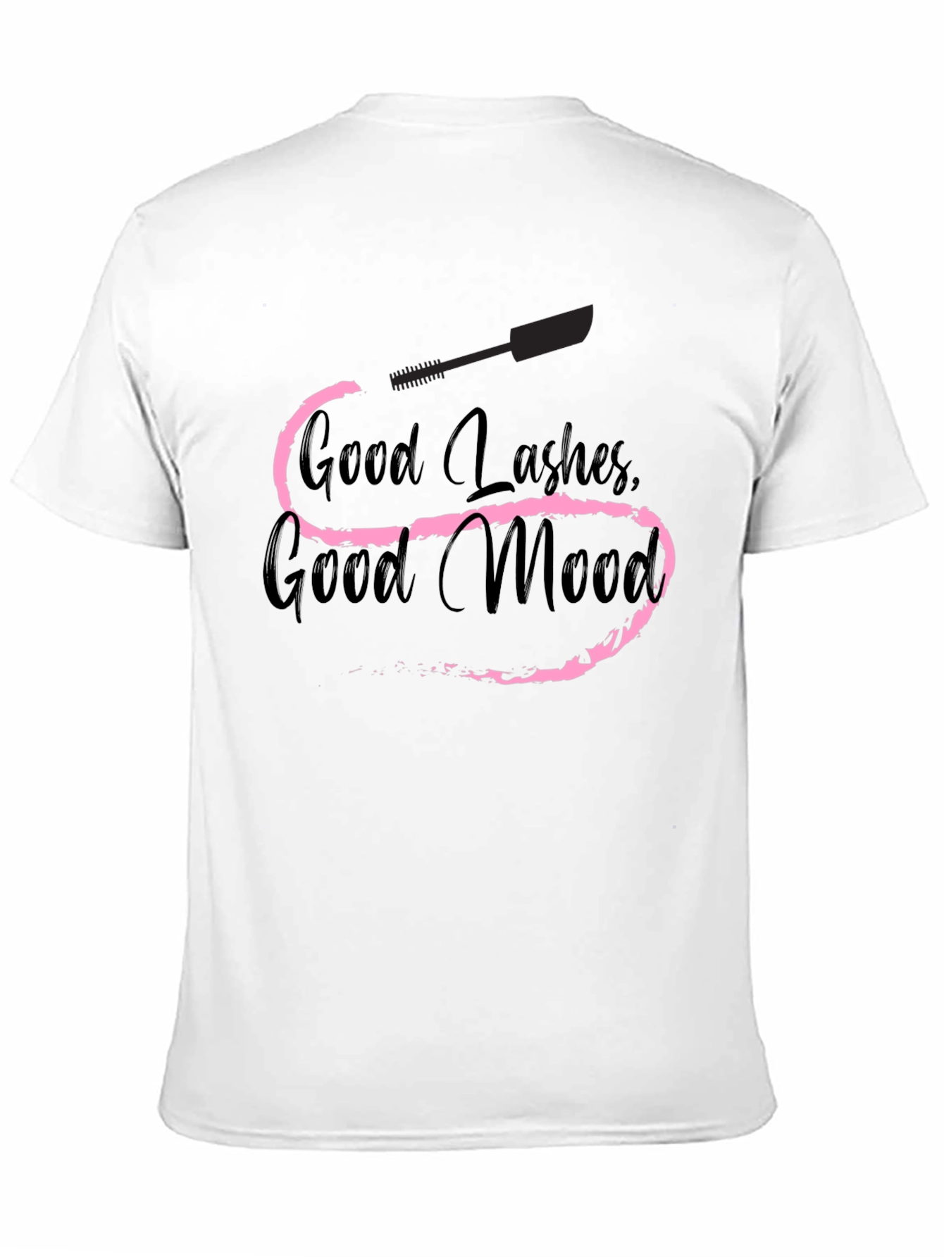 Good Lashes Good Mood Black Graphic Tee