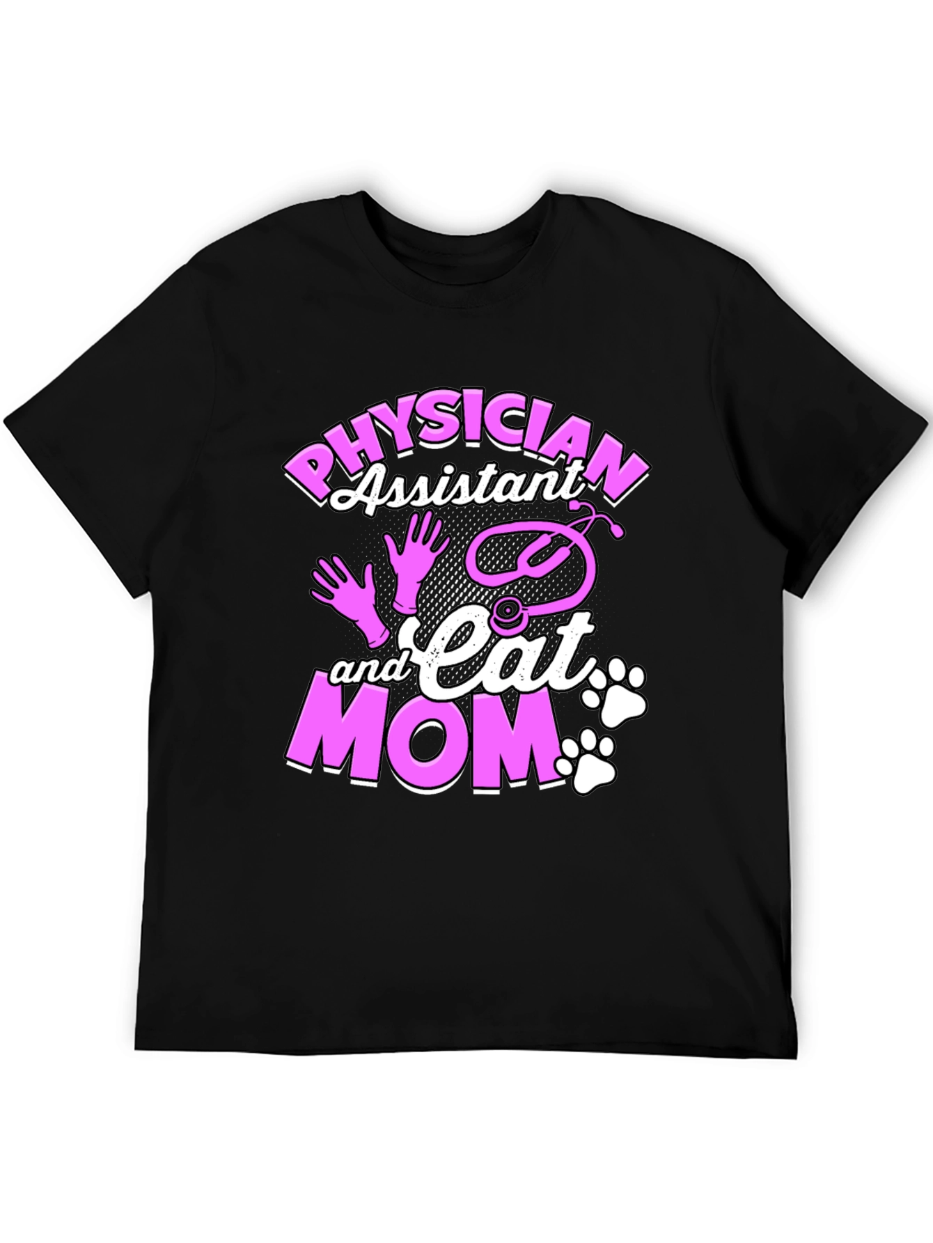 Physician Assistant & Cat Mom Graphic T-Shirt