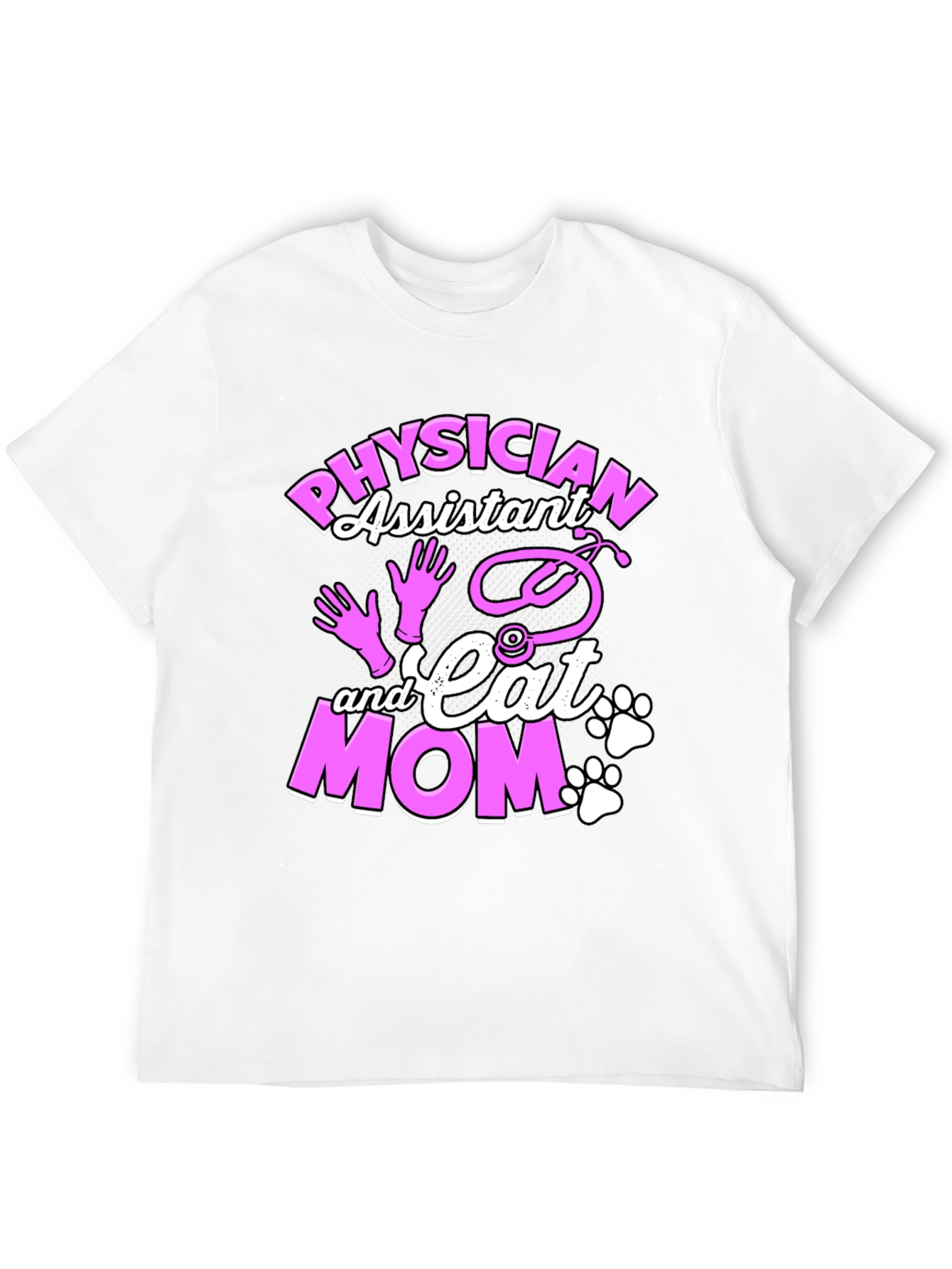 Physician Assistant & Cat Mom Graphic T-Shirt