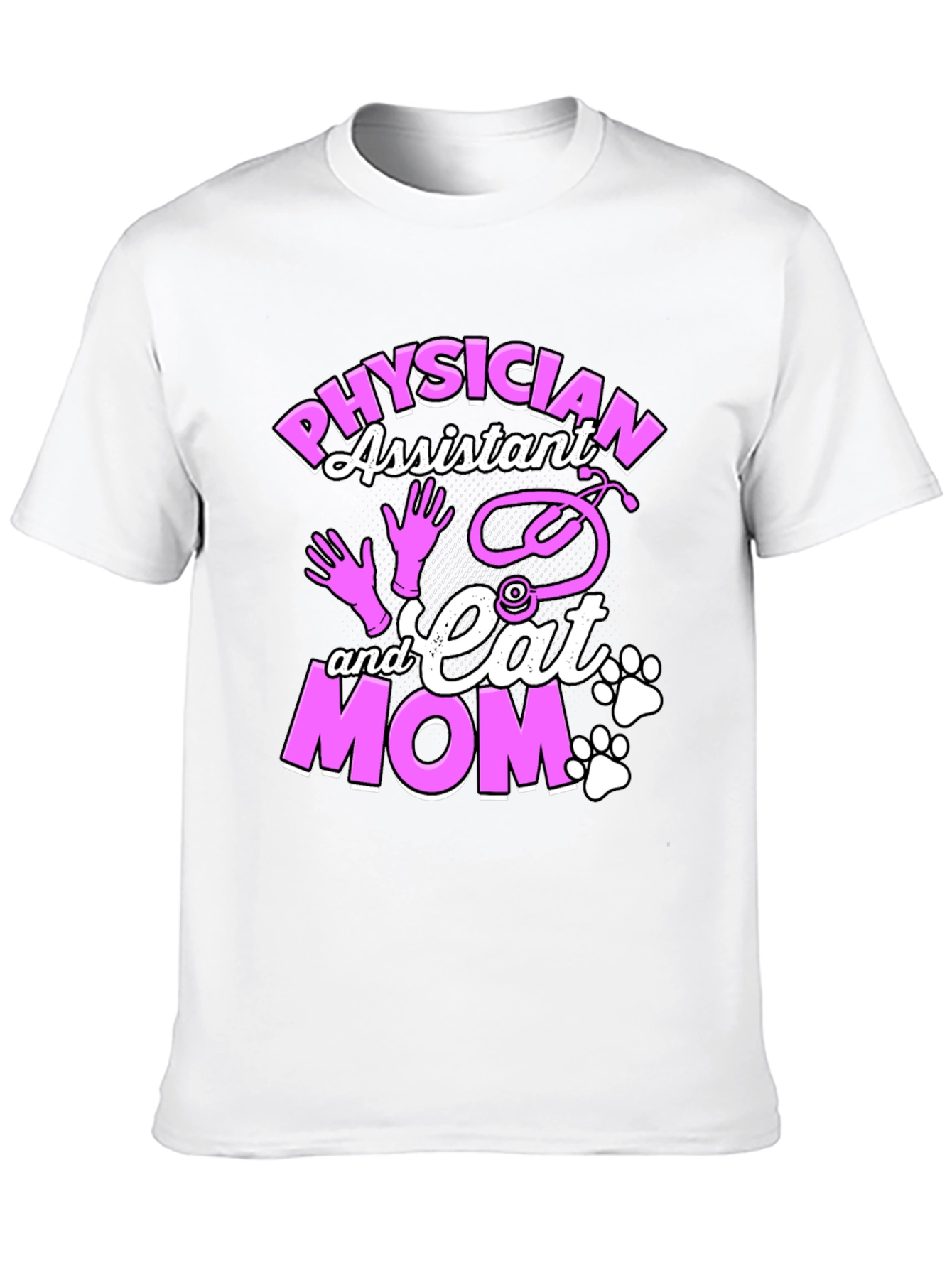 Physician Assistant & Cat Mom Graphic T-Shirt