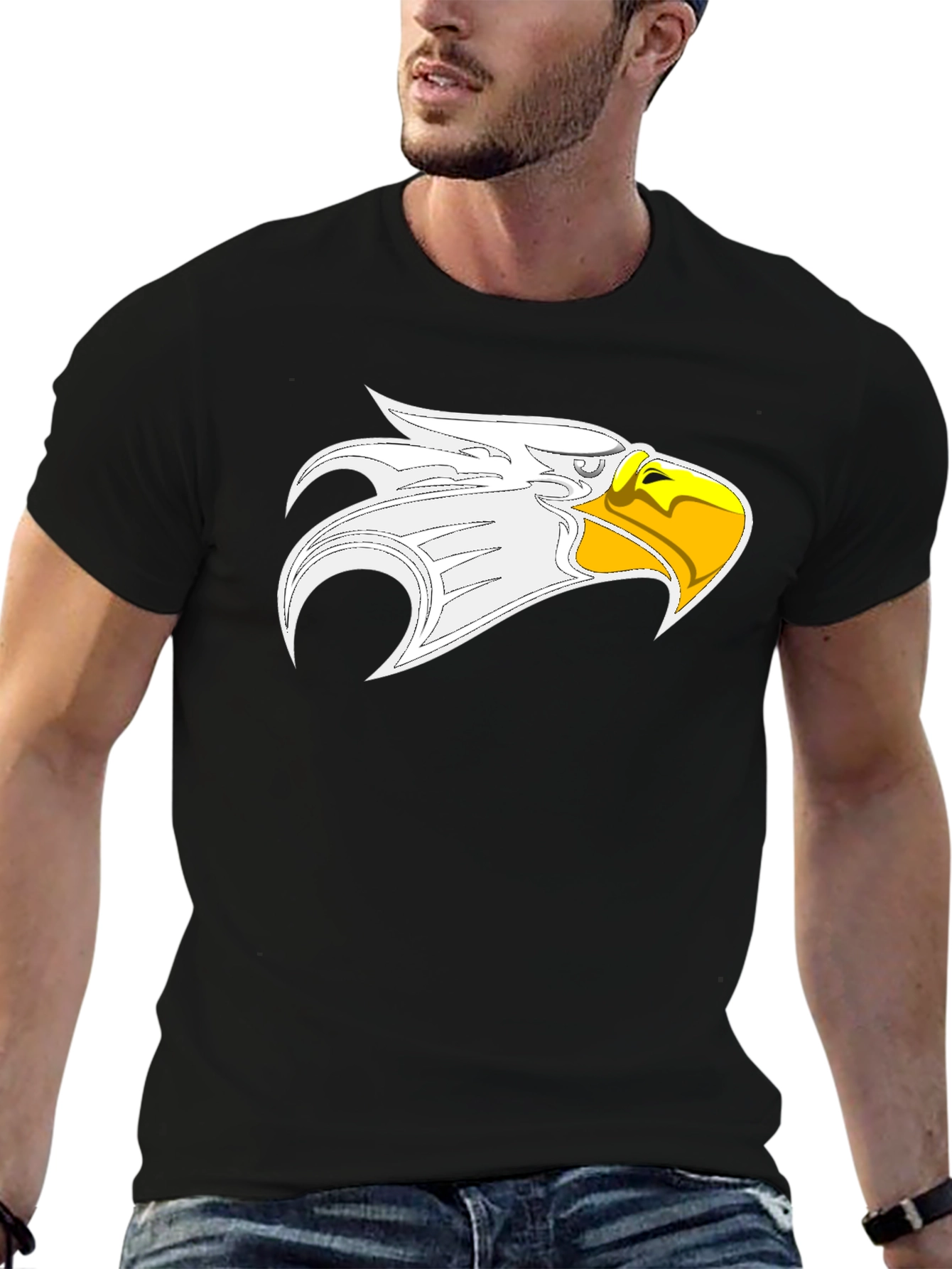 Bold Eagle Graphic Black T-Shirt