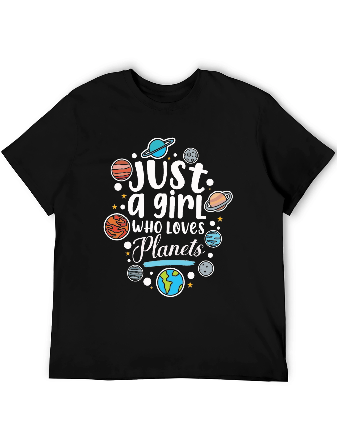 Just a Girl Who Loves Planets T-Shirt