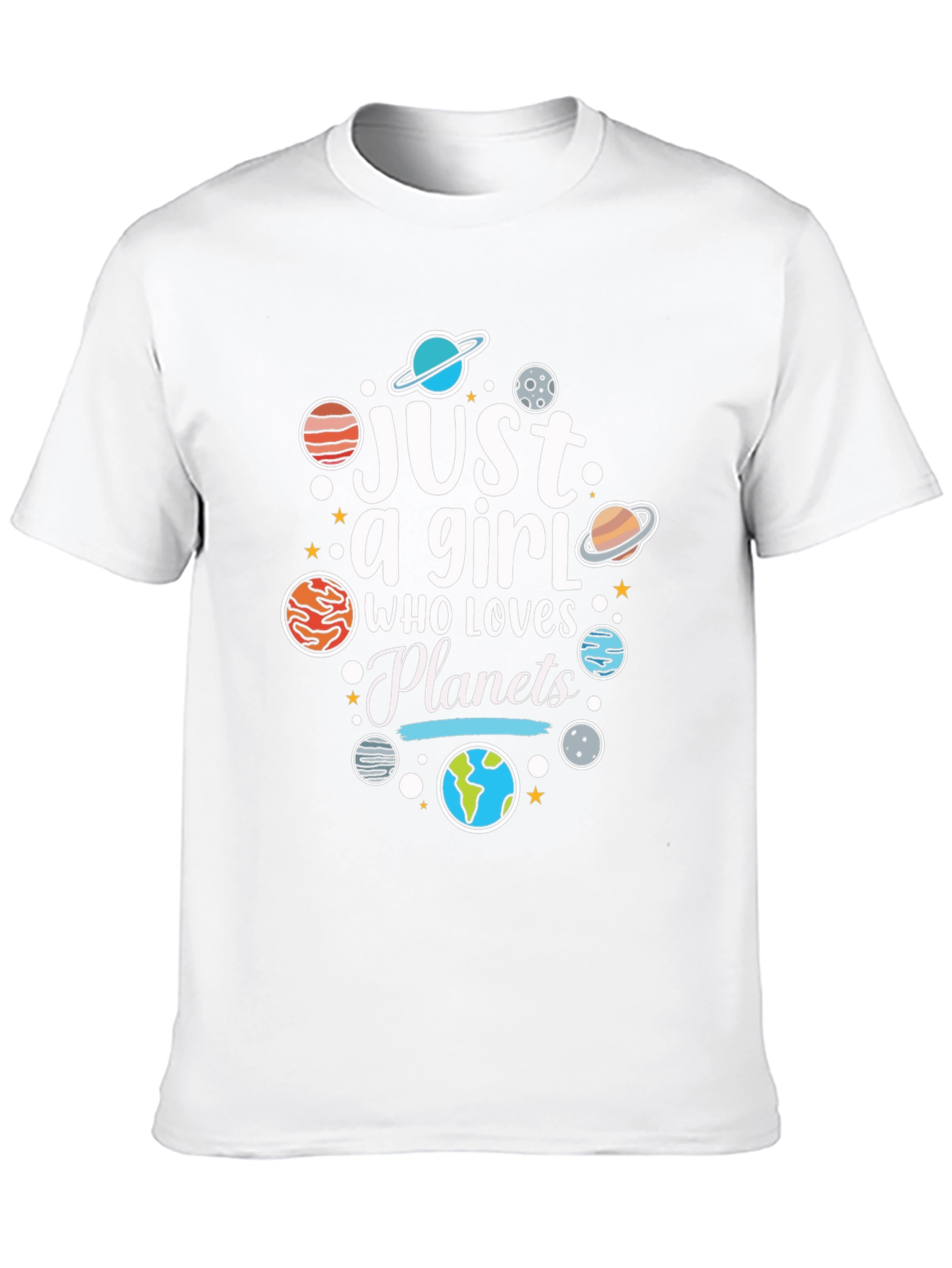 Just a Girl Who Loves Planets T-Shirt