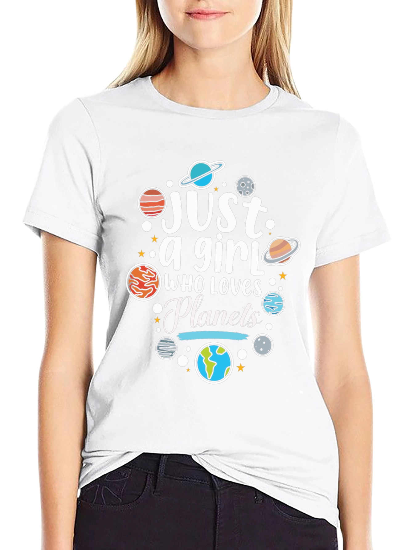 Just a Girl Who Loves Planets T-Shirt