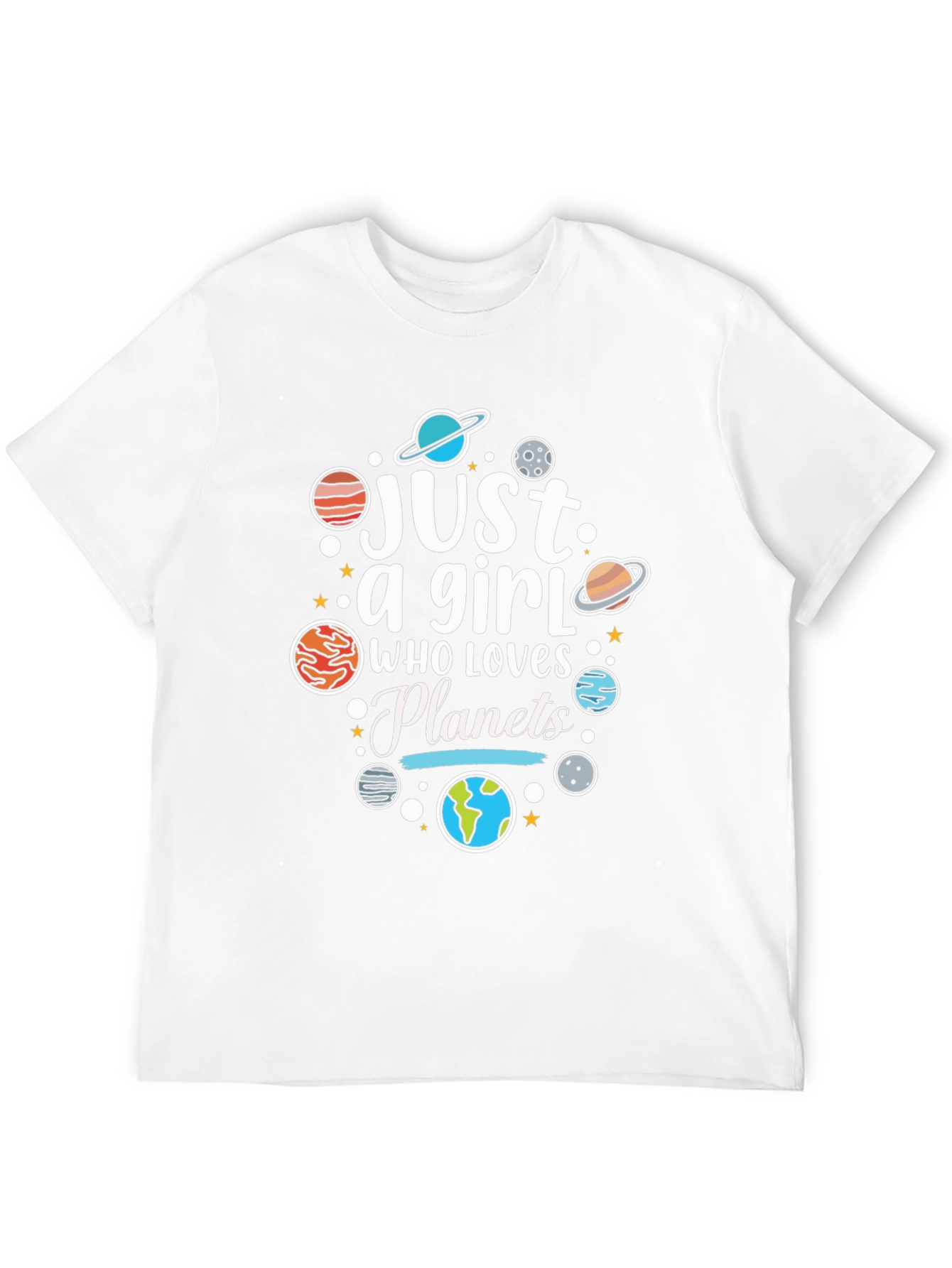 Just a Girl Who Loves Planets T-Shirt