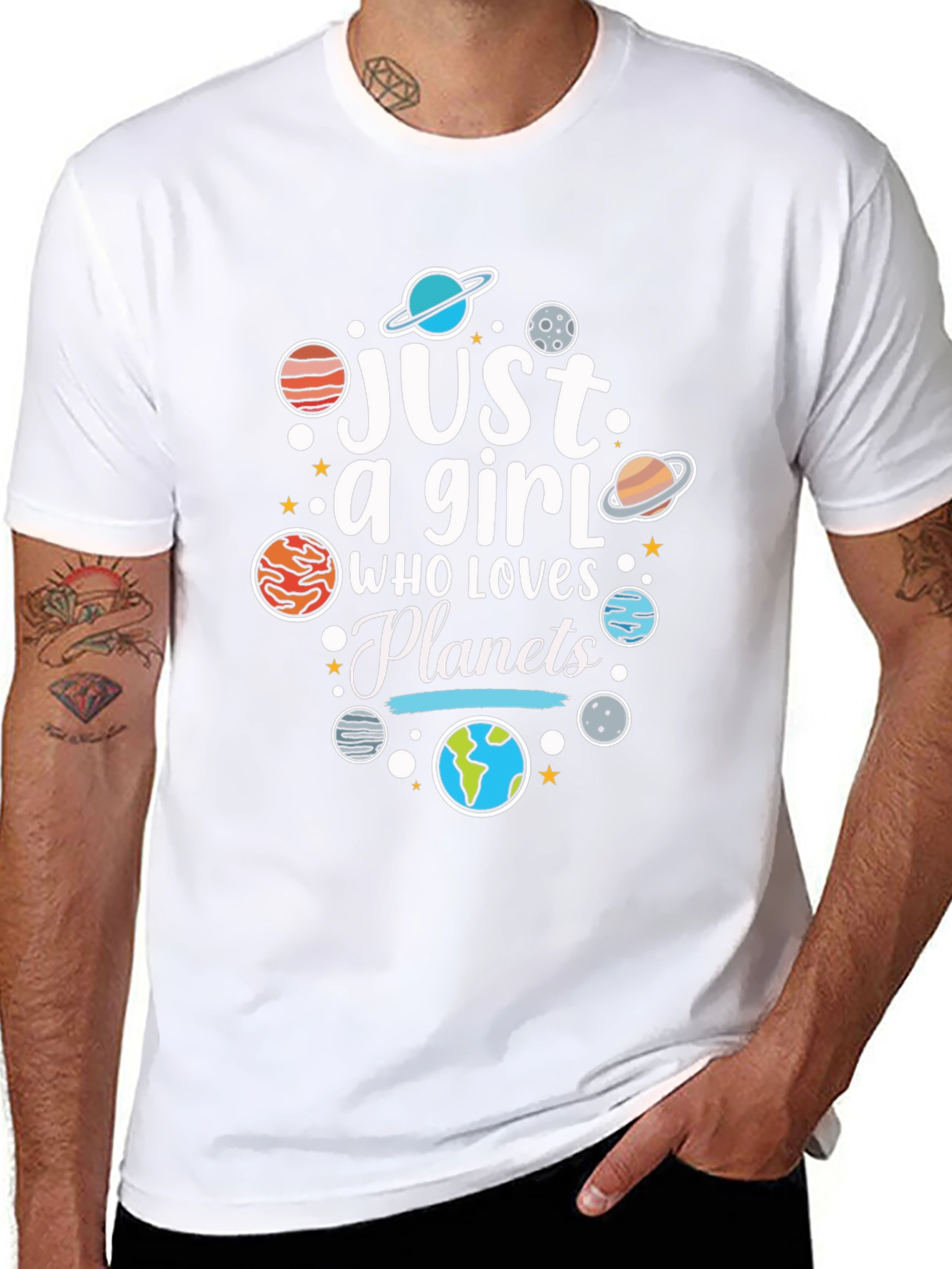 Just a Girl Who Loves Planets T-Shirt