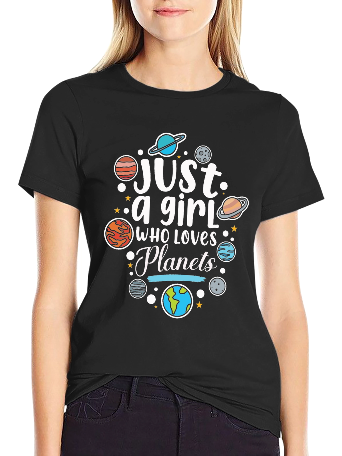 Just a Girl Who Loves Planets T-Shirt