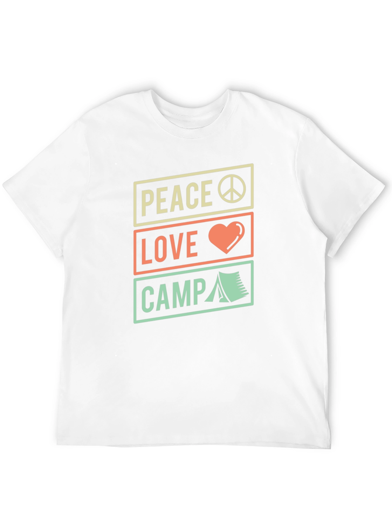 Peace Love Camp Graphic Tee - Black Casual Shirt