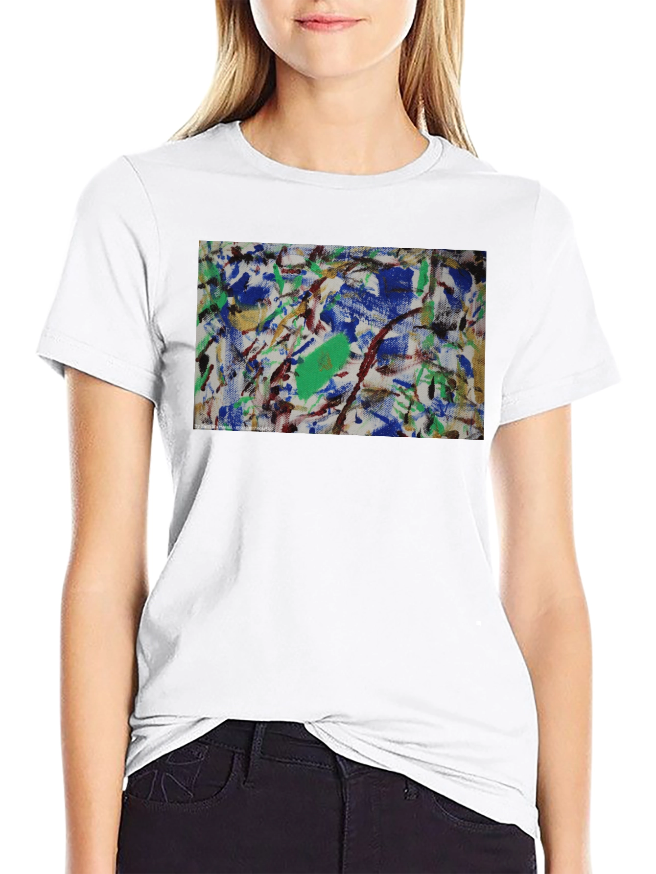 Abstract Art Graphic Tee - Modern Black T-Shirt