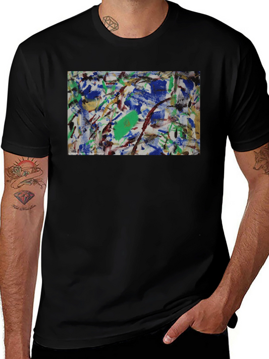Abstract Art Graphic Tee - Modern Black T-Shirt