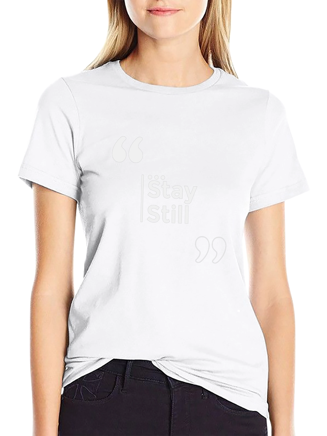 Stay Still Graphic Tee - Black Cotton T-Shirt