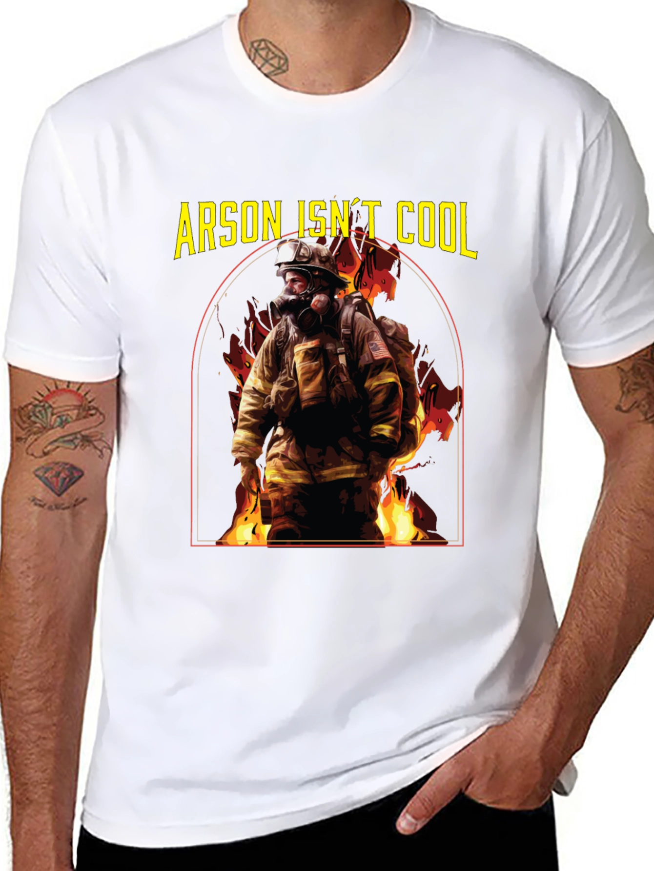 Arson Isnt Cool Firefighter T-Shirt