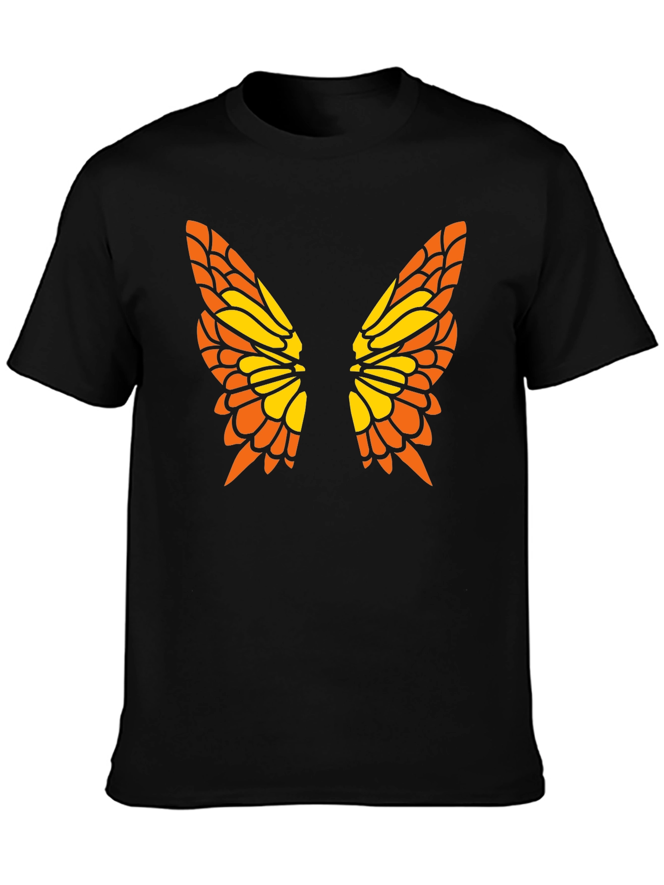 Butterfly Wings Graphic Black T-Shirt
