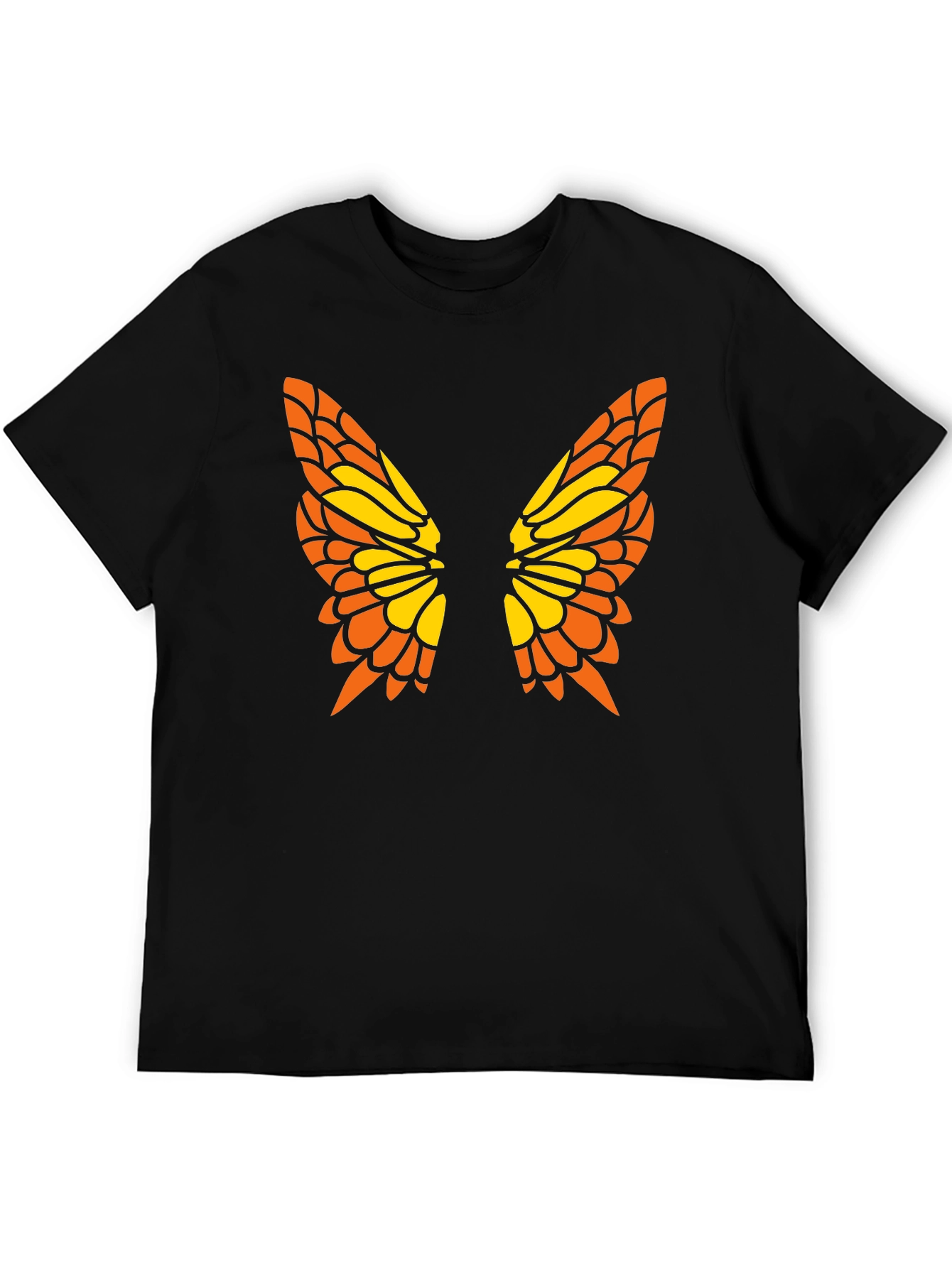 Butterfly Wings Graphic Black T-Shirt