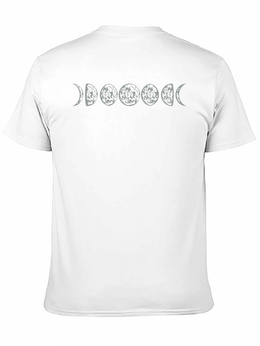 Lunar Phase Graphic Tee - Black Cotton