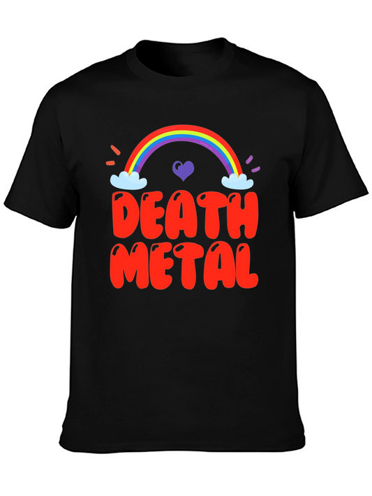 Death Metal Rainbow Graphic T-Shirt