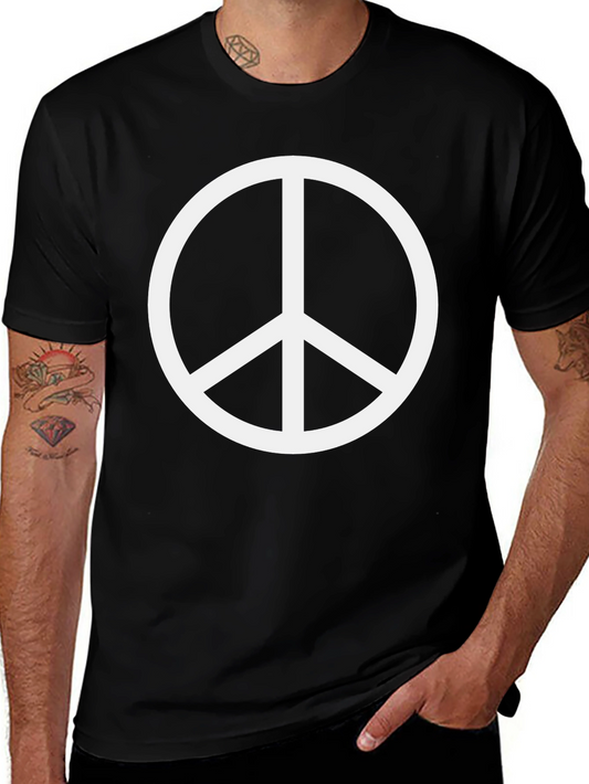 Peace Sign Graphic T-Shirt - Black