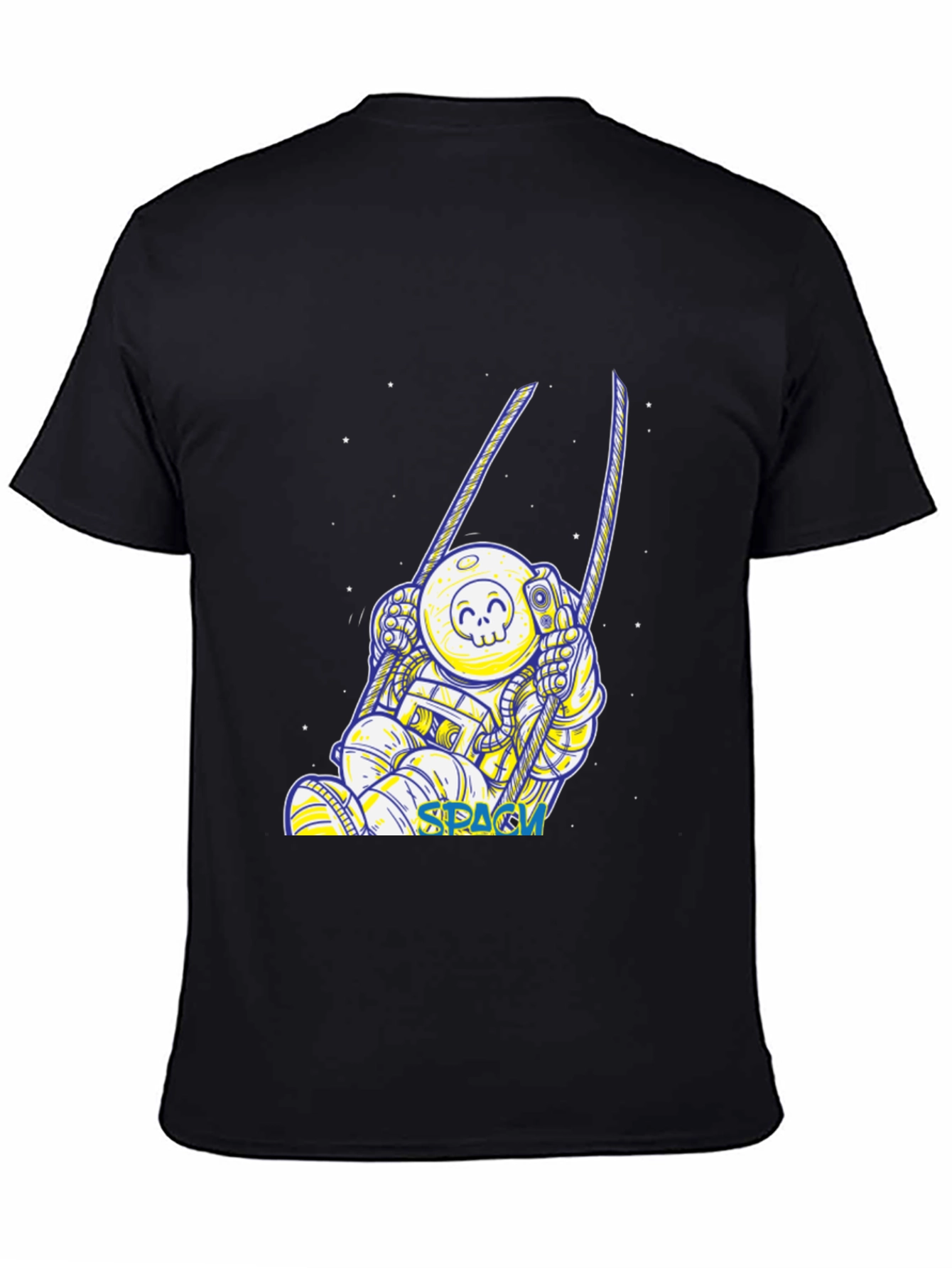 Astronaut in Space Black T-Shirt